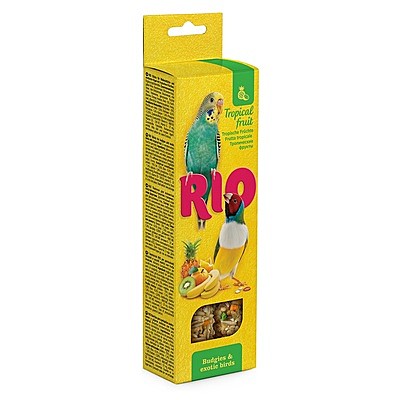 Рио палочки для волнистых попугайчиков и экзотов с тропическими фруктами, 2х40 г