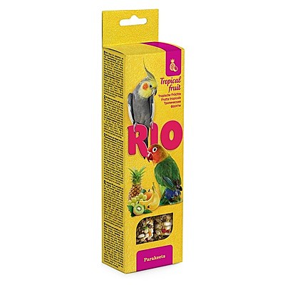 Рио палочки для средних попугаев с тропическими фруктами, 2х75 г