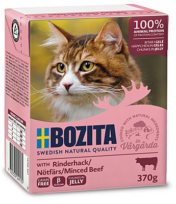 Консервы Bozita Feline кусочки Говядина в желе для кошек 370гр