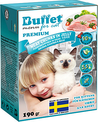Buffet кусочки в желе для котят с индейкой