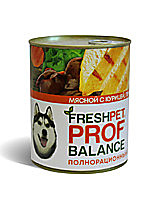 FRESHPET PROF BALANCE (ФРЕШПЕТ Профбаланс) Мясной Корм Для Собак С Курицей, Печенью И Гречкой 850