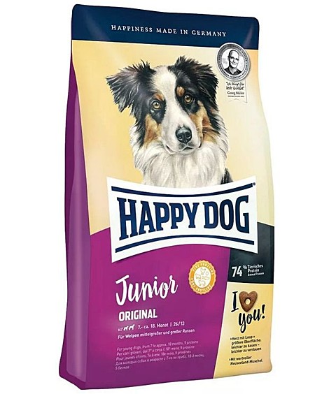 Happy Dog (Хэппи Дог) Supreme Young Junior Original птица, ягненок, рыба для щенков 1кг