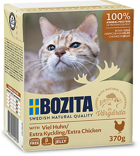 Консервы Bozita Feline кусочки Курица в желе для кошек 370гр