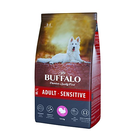 MR. BUFFALO ADULT M/L SENSITIVE С ИНДЕЙКОЙ 2кг