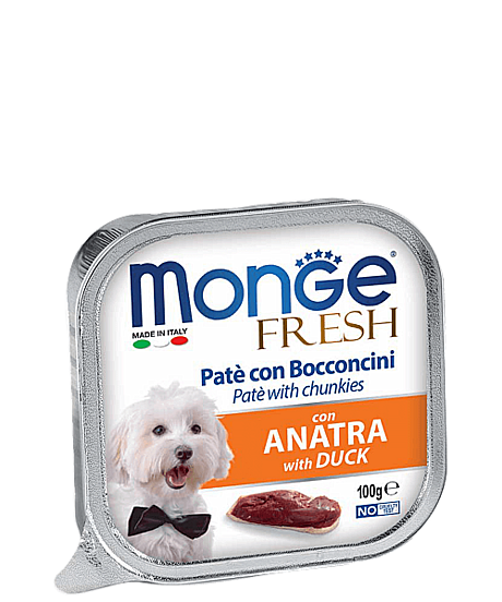 Monge PATE e BOCCONCINI con ANATRA Нежный паштет из утки 100гр