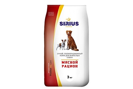 Sirius (Сириус) корм для собак мясное ассорти 100гр