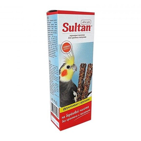 Sultan (Султан) «Палочки фруктовые с орехами» для средних попугаев