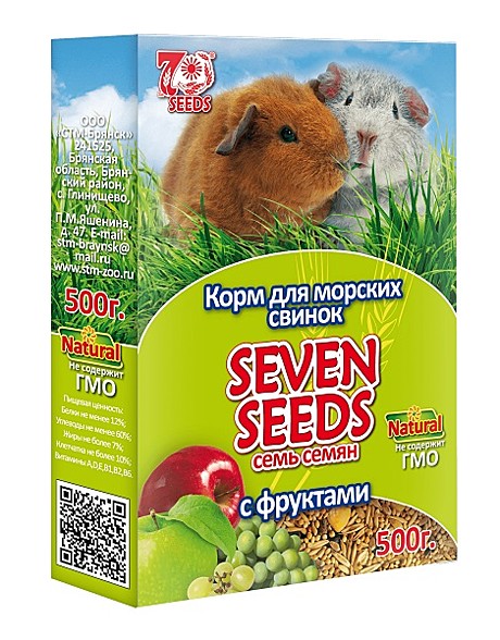 Корм для морских свинок Seven Seeds с фруктами 500гр