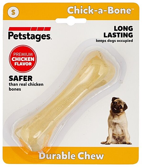 Косточка для собак Petstages Chick-a-bone  бежевый 11 см