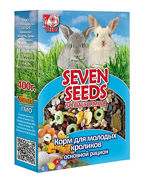 Special Корм для молодых кроликов Seven Seeds основной рацион 400г