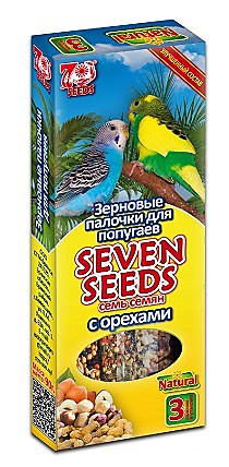 Палочки для попугаев Seven Seeds с орехом 3шт
