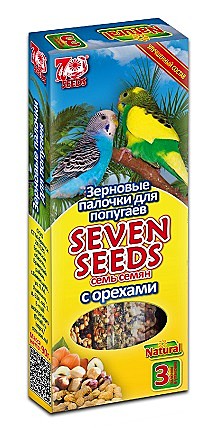 Палочки для попугаев Seven Seeds с орехом 3шт